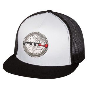 AT4 3D YP Snapback Flat Bill Trucker Hat- White/ Black